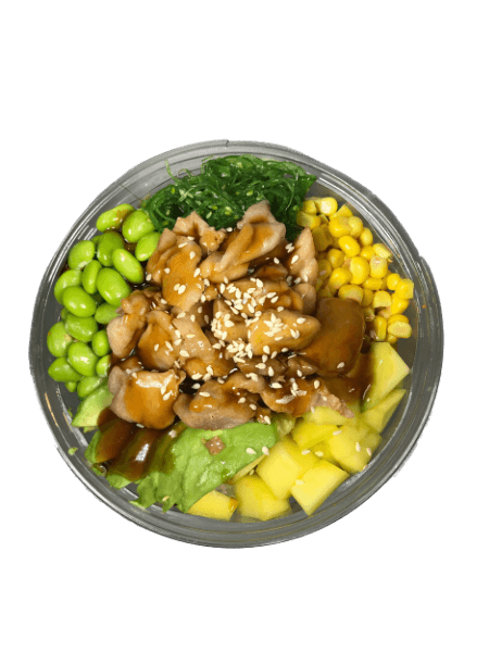 Pokebowl met kip teriyaki (groot)